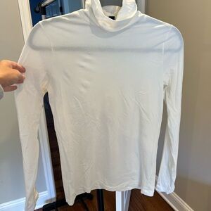 J. Crew Off- White waffle Turtleneck Top Sz Small
